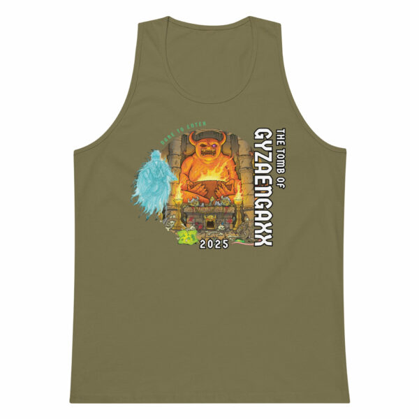 The Tomb of Gyzaengaxx Men’s premium tank top Designed by Chet Minton - Image 13