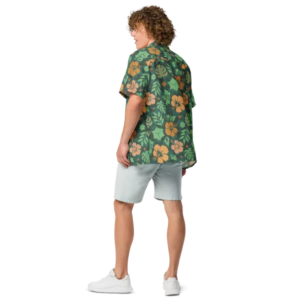 Orange Gooey Cube Hawaiian Shirt - Image 3