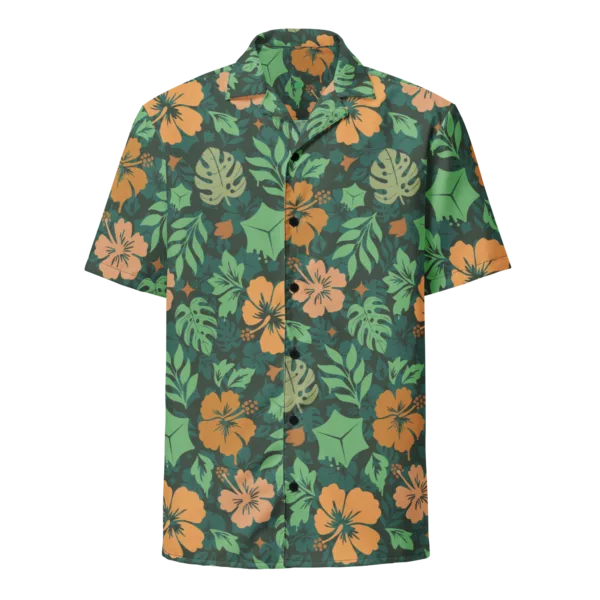 Orange Gooey Cube Hawaiian Shirt - Image 4
